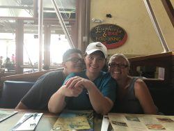 Left to right: Cathy Jo's son, wife, and Cathy Jo Estep