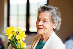 older woman smiling