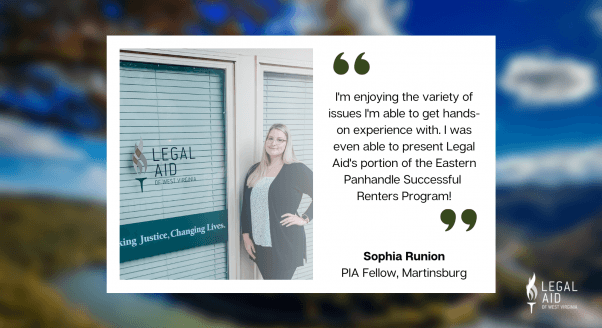 Sophia Runion, Intern, with quote from her