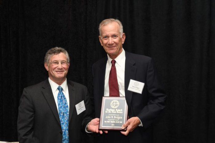 John Hedges accepts the 2022 Kaufman Award