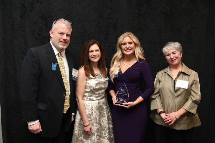WVU College of law students are presented with the 2023 Distinguished Pro Bono Award