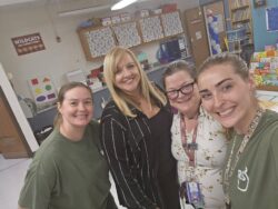 Amber Hanna (second from left) attends Richmond Elementary School Night