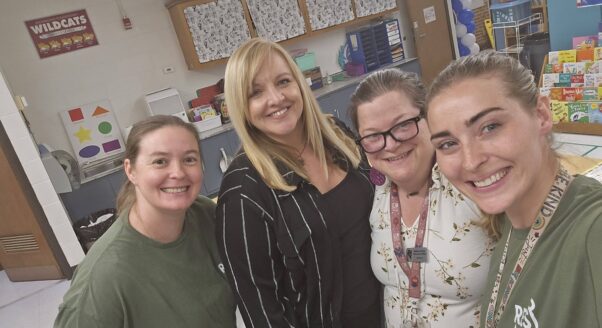 Amber Hanna (second from left) attends Richmond Elementary School Night