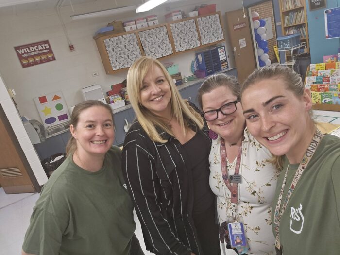 Amber Hanna (second from left) attends Richmond Elementary School Night